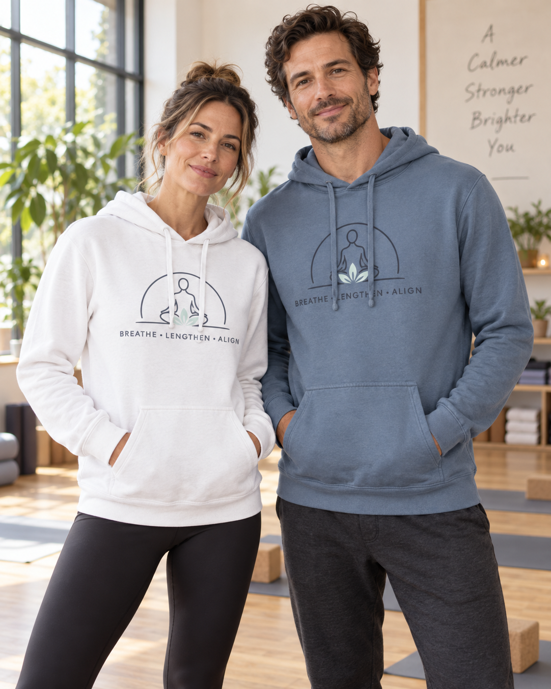 Breathe Lengthen Align Comfort Colors Garment-Dyed Adult Hoodie