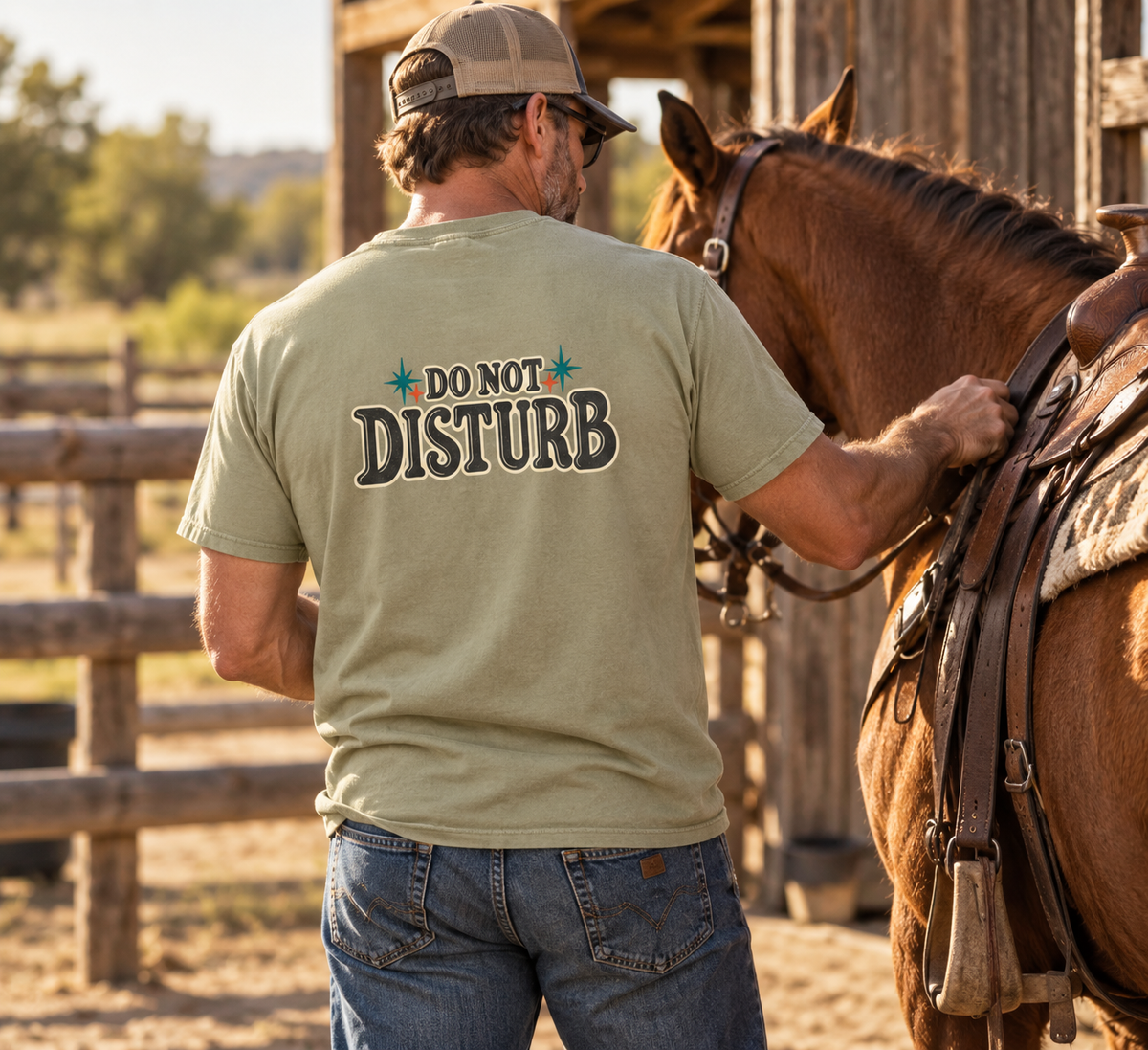 Do Not Disturb back printed T-Shirt