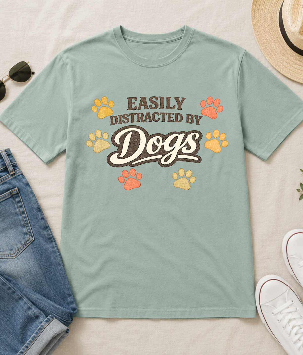 Easily Distract by Dogs T-Shirt