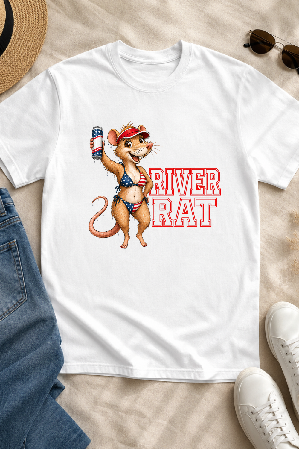 River Rat Patriotic Bikini T-Shirt