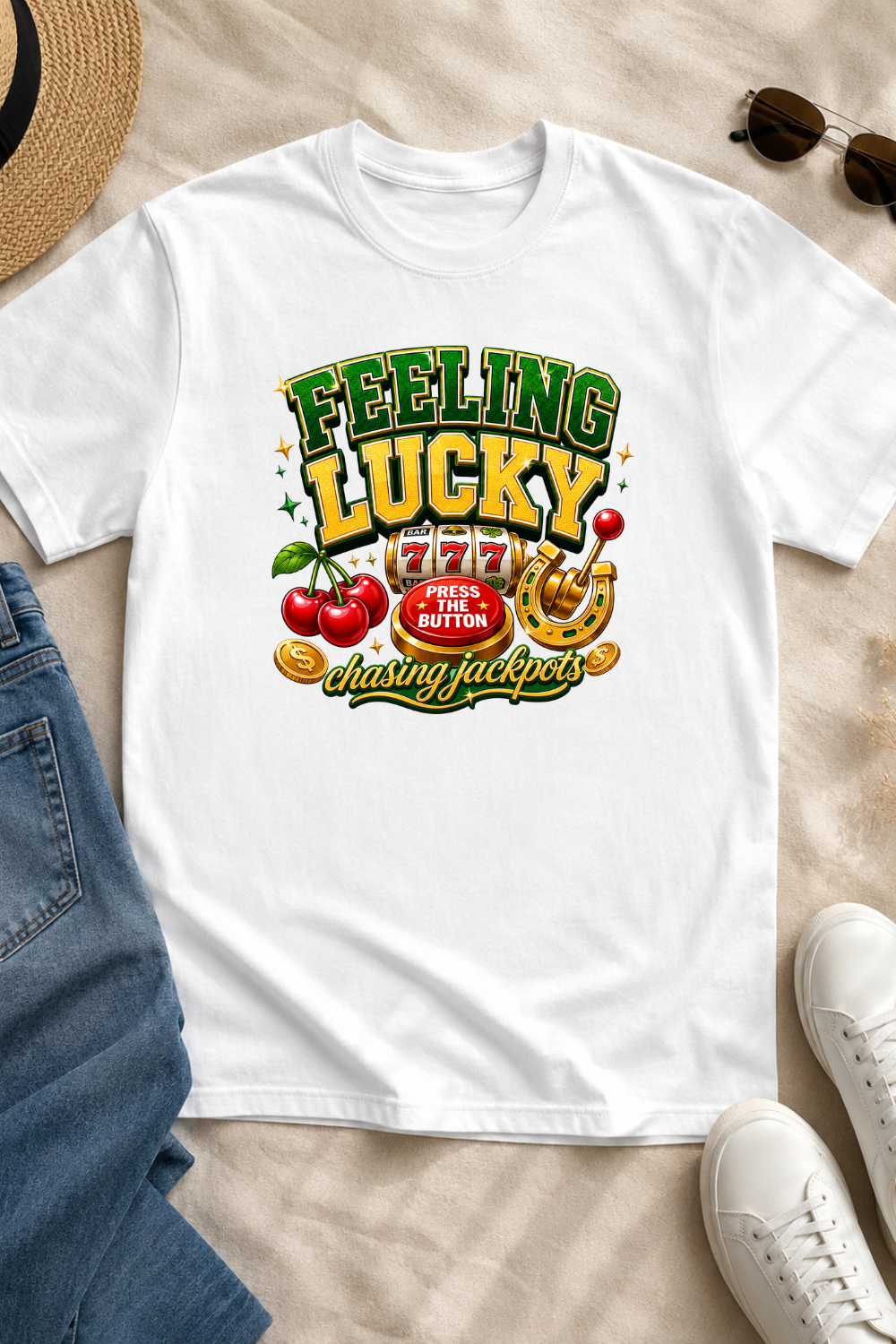 Feeling Lucky Chasing Jackpots T-Shirt