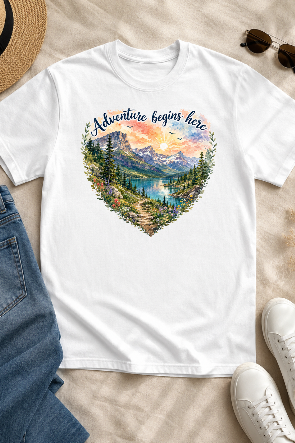 Adventure Begins Here T-Shirt