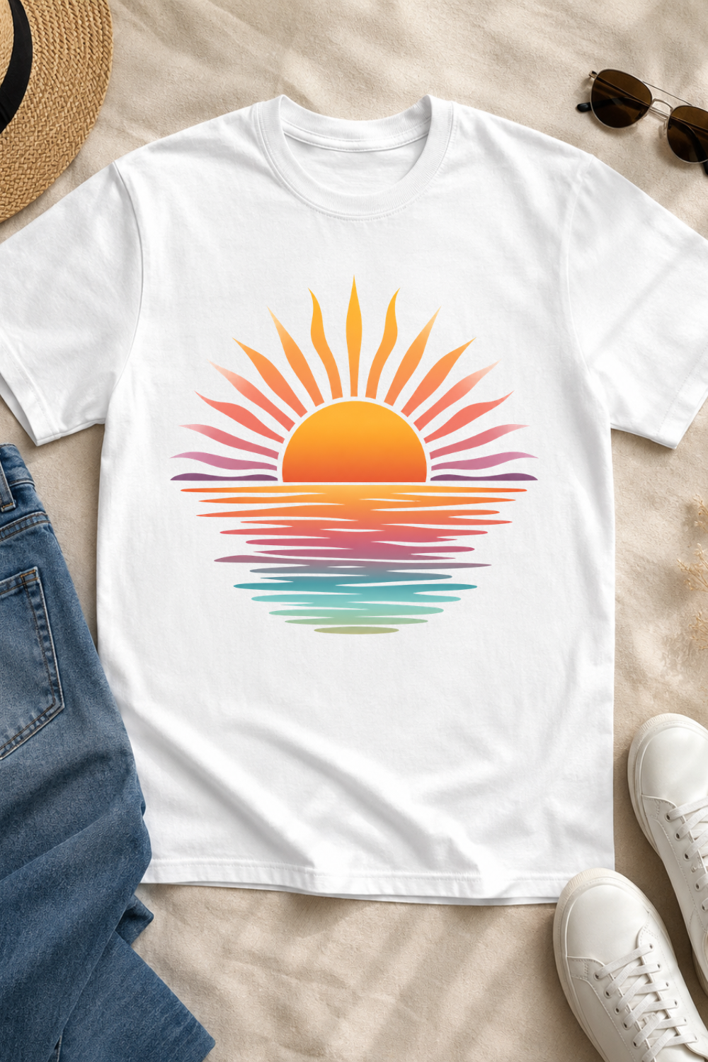 Retro Sunset Reflection T-Shirt