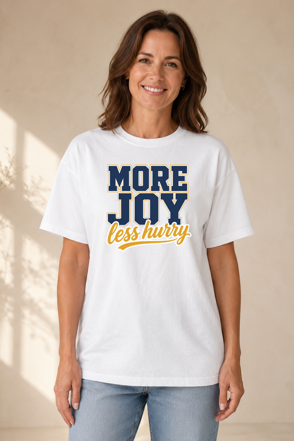 MORE JOY less hurry t-shirt