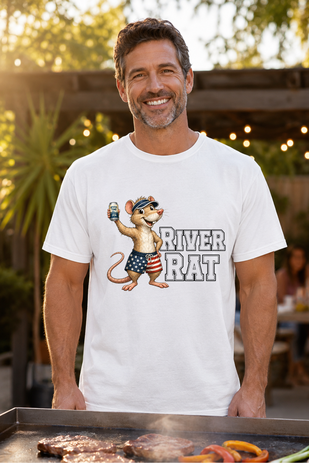 River Rat Patriotic Shorts T-Shirt