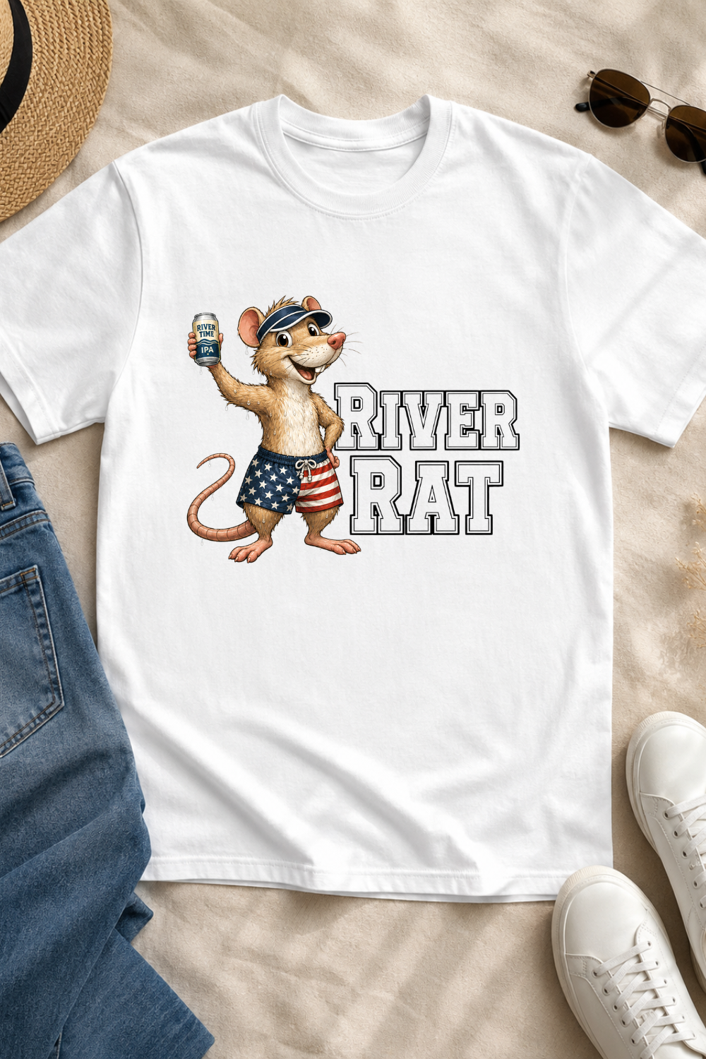River Rat Patriotic Shorts T-Shirt