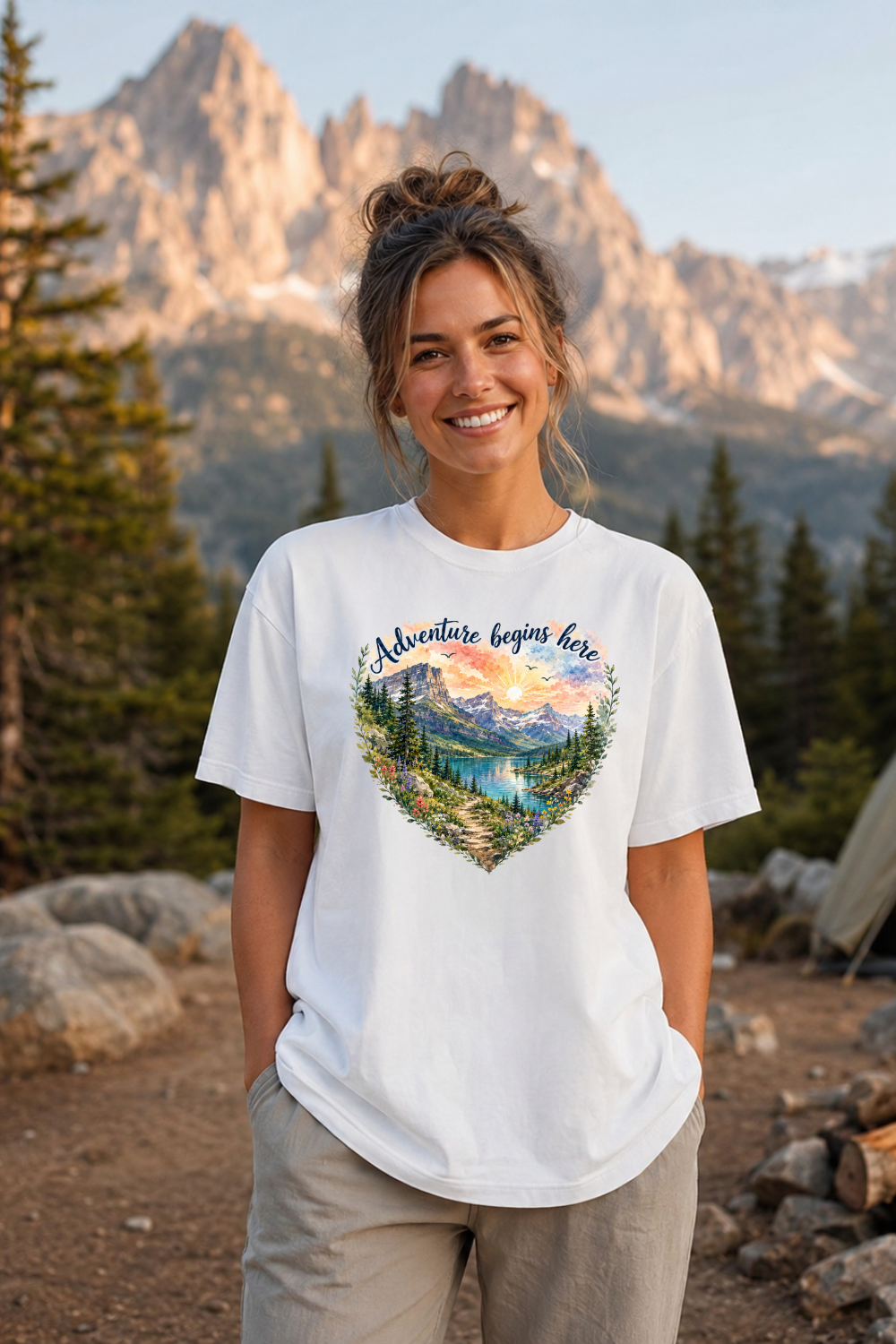 Adventure Begins Here T-Shirt