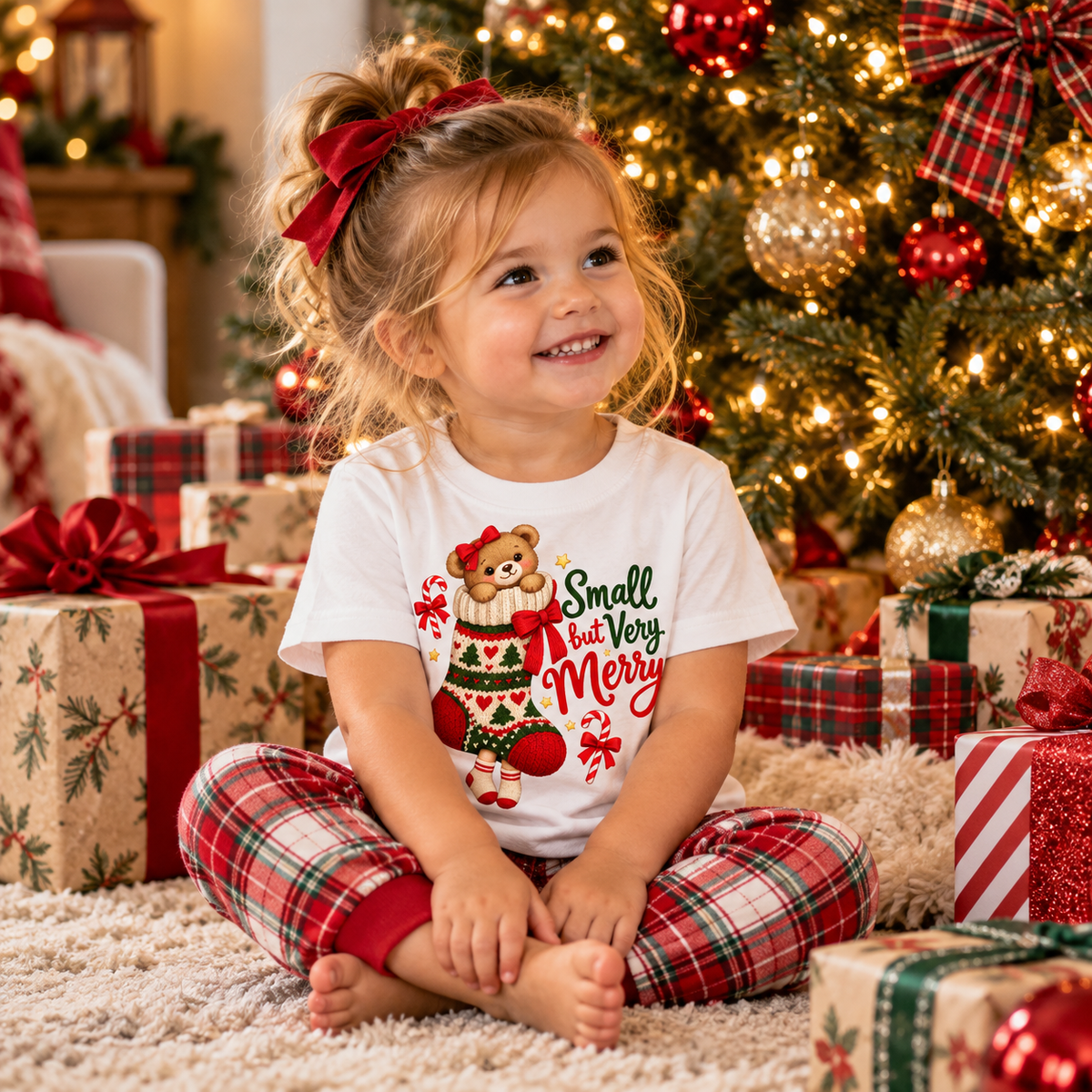 Small but Very Merry Rabbit Skins Toddler Jersey T-Shirt